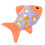 Cat Grinding Toy Catnip Fish Shape Bite- and Chew Better-orange 1