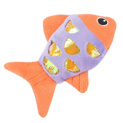 Cat Grinding Toy Catnip Fish Shape Bite- and Chew Better-orange