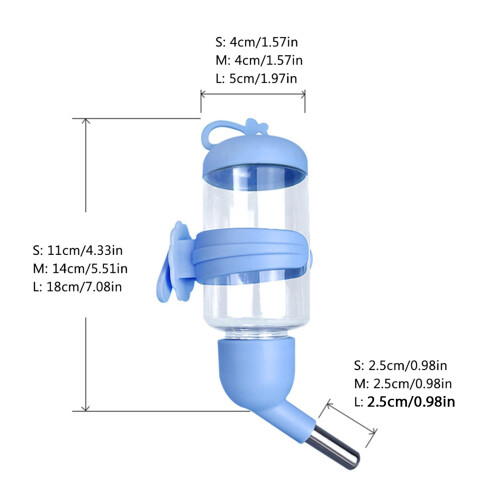 Automatic Water Drinking Bowl for Hamster Pet Water-blue S 1