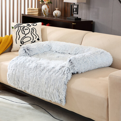 Pet Dog Sofa Bed Winter Warm-Khaki rounded corner Detachable 2