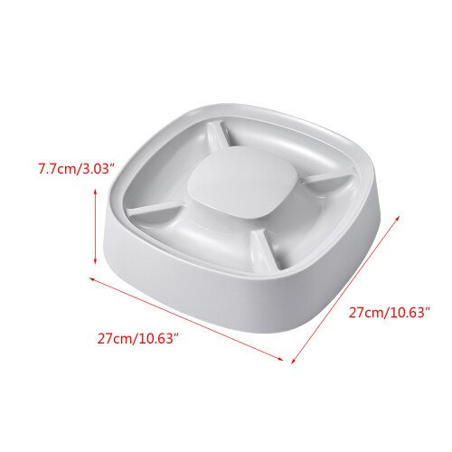 Slow Feed Plastic Dog Slow Feeding Eating Bowl Stop-White 2