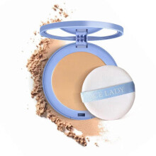 (Pure Beige) Matte Pressed Powder, Oil-Control Matte Setting Powder, Flawless Waterproof Makeup Face Powder