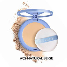 (Natural Beige) Matte Pressed Powder, Oil-Control Matte Setting Powder, Flawless Waterproof Makeup Face Powder