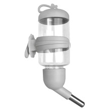 Pet Drinking Bottle Plastic Water Drinking Bowl for-grey S