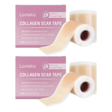 (2pcs) Collagen Scar Tape For Face, Losveo Silicone Scar Sheets For Face Wrinkles, Anti-Aging 4x150cm Roll