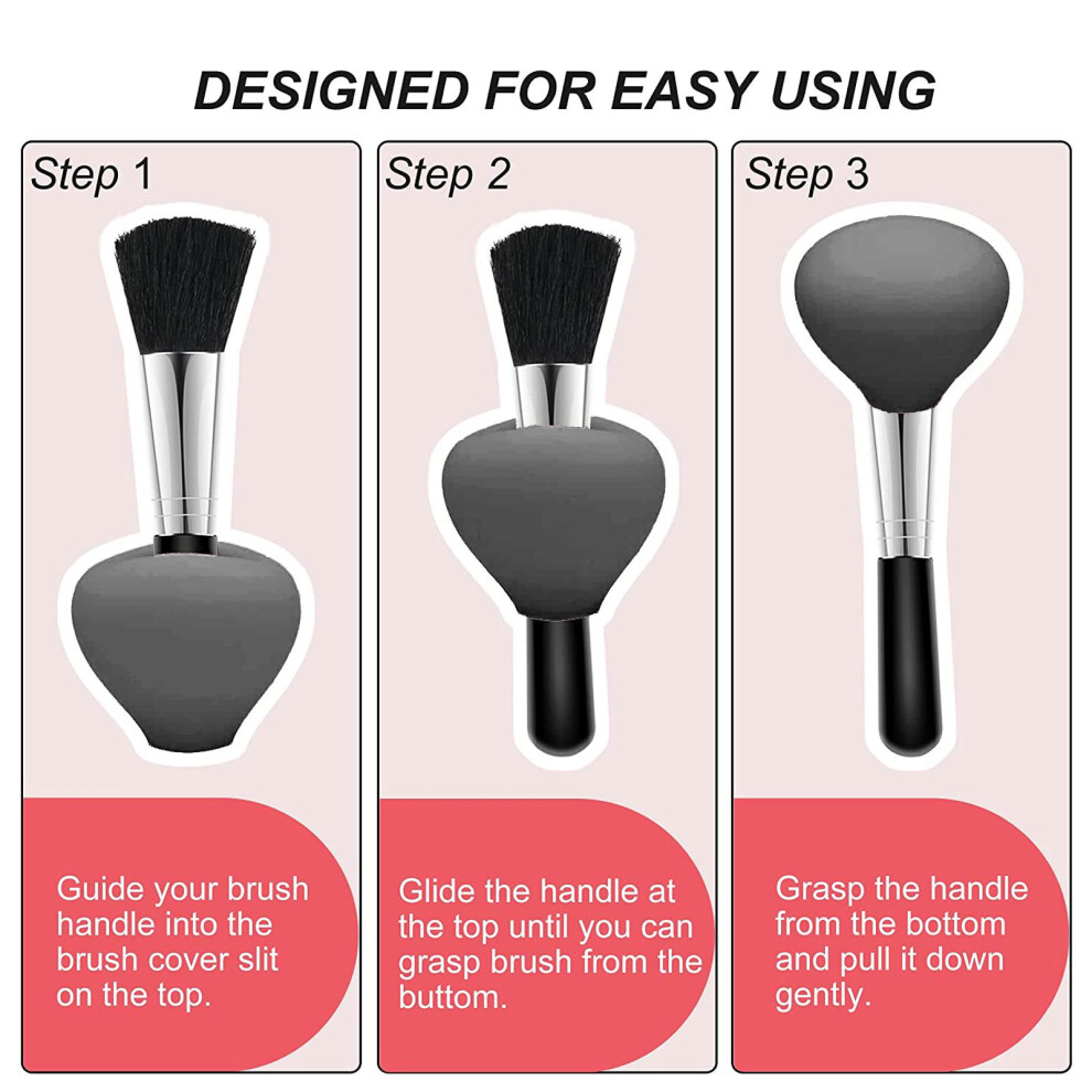3 StÃ¼ck Make-up-Pinsel-Abdeckung, tragbar,