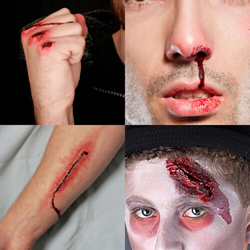 Halloween Make-up geronnenes Blutgel Kunstblut 1