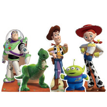 Complete Set of Official Toy Story Cardboard Cutouts - Collection of 5
