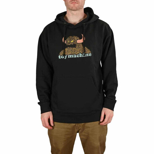 (L,Black)Toy Machine Furry Monster Pullover Hoodie - Black