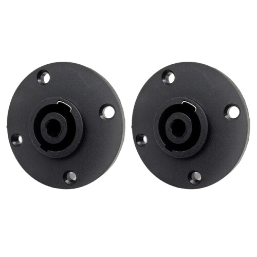 4 Pole Round Female Panel Mount Socket Twist Lock-1 set of 2
