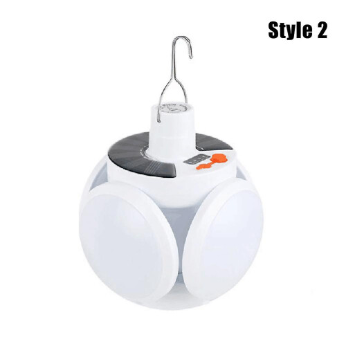 (Style 2) Super Bright Solar LED Bulbs Light Foldable Emergency Tent Camping Garage Light Lamp