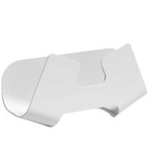 (White) Wall Mounted Pot Lid Holder Multipurpose Punch-free Pot Cover Drain Rack