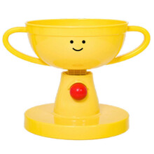 (Plastic) Tophy Shaped Adjustable Cat Bowl with Stand, Elevated Pet Food Dish for Cats & Dogs, Anti-Spill Feeder Bowl, Ergonomic Tilt Angle