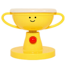 (Ceramic) Tophy Shaped Adjustable Cat Bowl with Stand, Elevated Pet Food Dish for Cats & Dogs, Anti-Spill Feeder Bowl, Ergonomic Tilt Angle
