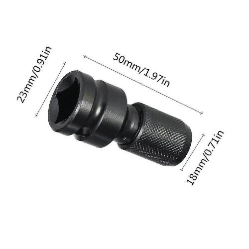 2 Pack 1/2" Square to 1/4" Hex Socket Adapter, Quick Release Impact Ratchet Chuck Converter and Screwdriver Bit Holder Socket 1