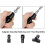 2 Pack 1/2" Square to 1/4" Hex Socket Adapter, Quick Release Impact Ratchet Chuck Converter and Screwdriver Bit Holder Socket 5