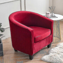 (Claret) Armchair Chair Sofa Cover Living Room Chair Seat Slipcover