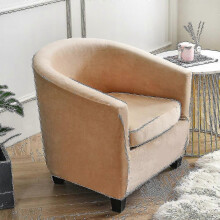 (Beige) Armchair Chair Sofa Cover Living Room Chair Seat Slipcover