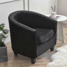 (Black) Armchair Chair Sofa Cover Living Room Chair Seat Slipcover