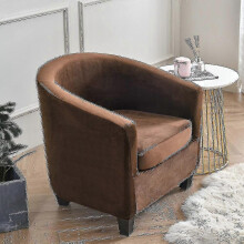 (Coffee) Armchair Chair Sofa Cover Living Room Chair Seat Slipcover