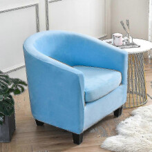 (Sky Blue) Armchair Chair Sofa Cover Living Room Chair Seat Slipcover
