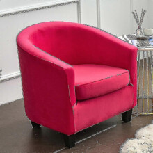 (Rose Red) Armchair Chair Sofa Cover Living Room Chair Seat Slipcover