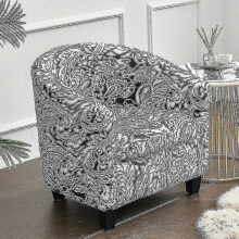 (Pteris Gray) Armchair Chair Sofa Cover Living Room Chair Seat Slipcover