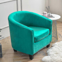(Peacock Blue) Armchair Chair Sofa Cover Living Room Chair Seat Slipcover