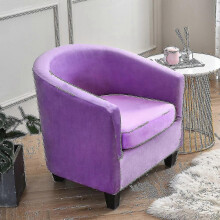 (Light Purple) Armchair Chair Sofa Cover Living Room Chair Seat Slipcover