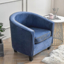 (Navy Blue) Armchair Chair Sofa Cover Living Room Chair Seat Slipcover