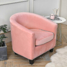 (Pink) Armchair Chair Sofa Cover Living Room Chair Seat Slipcover