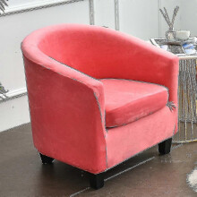 (Red) Armchair Chair Sofa Cover Living Room Chair Seat Slipcover
