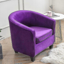 (Purple) Armchair Chair Sofa Cover Living Room Chair Seat Slipcover