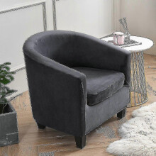 (Dark Gray) Armchair Chair Sofa Cover Living Room Chair Seat Slipcover