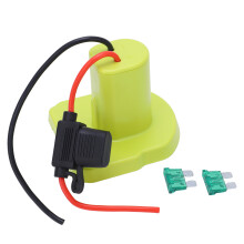 Batteriadapter til Ryobi One+ 18V, kompatibel med Ryobi 18V batteriadapter med 14AWG-ledning og 30A sikringer, batterikonverter til elværktøj med
