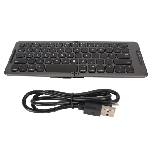 Foldable Keyboard, Portable Wireless Folding Keyboard with Bluetooth Connectivity for Seamless Typing on Windows Android iOS Devices, Compact
