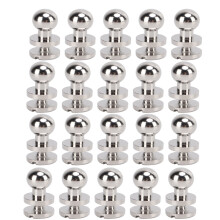 Decorative Rivets for Leather Craft, Solid Brass Material Ball Head Stud Rivets with Screw Back Design for DIY Handbag Belt Wallet Repairs, Secure