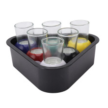 Einzigartiges Billardkugel-Shotglas-Set mit Tablett für Getränke & Partys