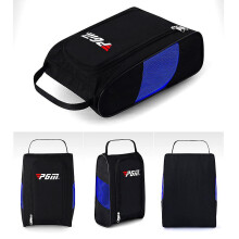 (Black And Blue) Golf Sport Shoes Bag Air Permeable Light Travel Package Waterproof Shoe Bag Dustproof Men Women