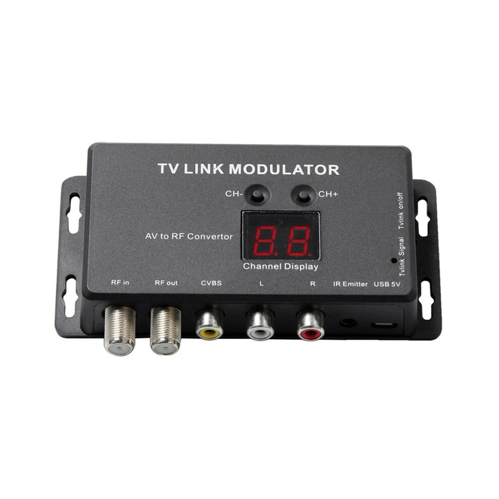 Av To Rf Converter Ir Extender Uhf Tv Link Modulator With 21 Channel Display Pal/Ntsc Optional 6032845629324