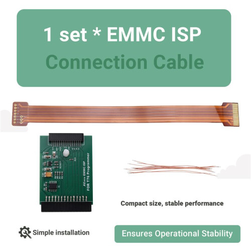 New EMMC ISP Connection Cable / Special Adapter Board for EMMC in-Circuit Programming Only Can Work  T76 Programmer 2