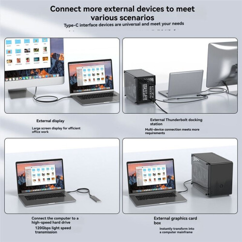 240W PD for  5 Type C Cable Fast Charging & 120gbps High-Speed Data USB-C Full-Function Cable 2