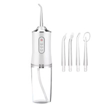 Oral Irrigator Dental Water Flosser USB Rechargeable Water Jet Floss Tooth Pick 4 Jet Tip 220ml 3 Modes Teeth Cleaner A