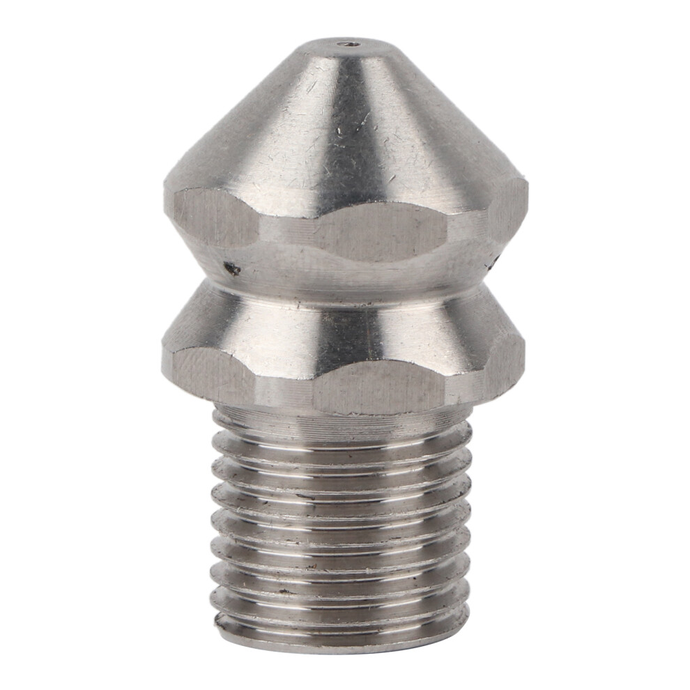 Drain Nozzle Pressure Sewer Cleaning Pipe Jetting Tool Stainless Steel Durable High Pressure Washer Attachment High Efficiency Debris Removal 9138057052251