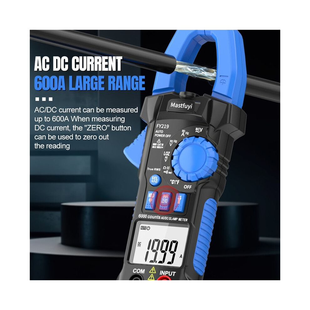 Mastfuyi Digital Clamp Meter Rms Ac/ Current Voltage Inrush Current Test High Precision Multimeter Auto Range True 6033469058187