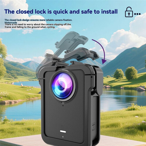 For  Osmo 360 Rabbit Cage Protective Frame Action Camera Mounting Shell with Cold Shoe 1/4inch Threads Expansion 2