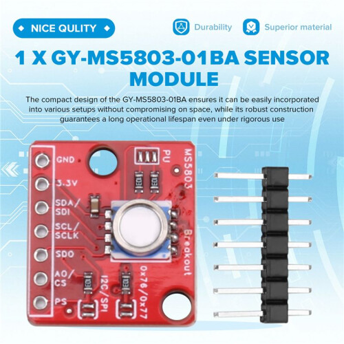 GY-MS5803-01BA Sensor Module High-Precision Sensor Module for Fluid Liquid Gas Waterproof Pressure Altitude Measurement 1