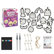 (Princess) Magic Foam Texture Painting Kit - 3D Aqua Puff Paint Art Craft for Kids Girls Toy Gifts