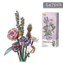 (1657 with box) Building Block Bouquet 3d Model Toy Home Decoration Plant Potted Chrysanthemum Rose Flower Assembly Brick Girl Toy Child Gift