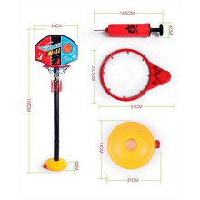 Kids Basketball Toys Portable Stand Adjustable Height Children Backboard Hoop Net